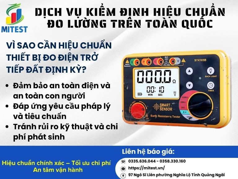 Hiệu chuẩn máy đo điện trở tiếp đất