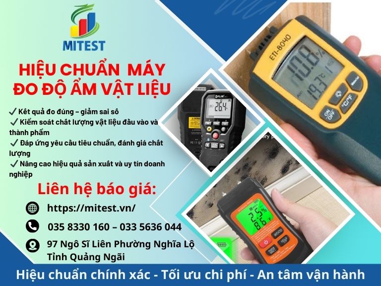 Hiệu chuẩn máy đo độ ẩm vật liệu