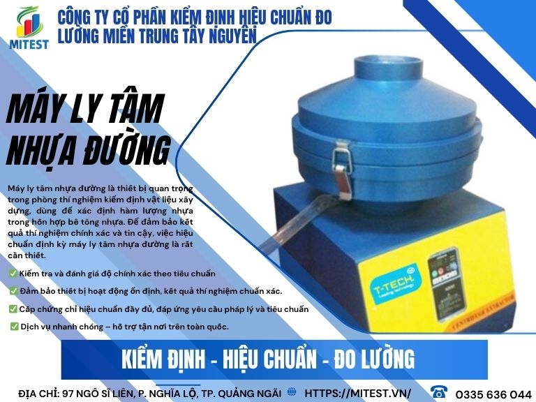 Hiệu chuẩn máy ly tâm Hiệu chuẩn máy quay ly tâm