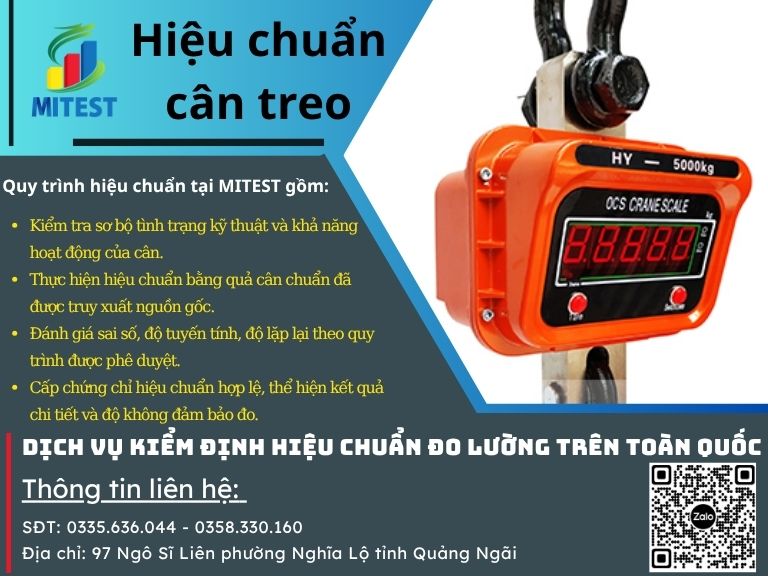 Hiệu chuẩn thiết bị cân treo
