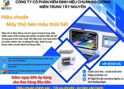 Hiệu chuẩn máy thử độ bền màu thời tiết