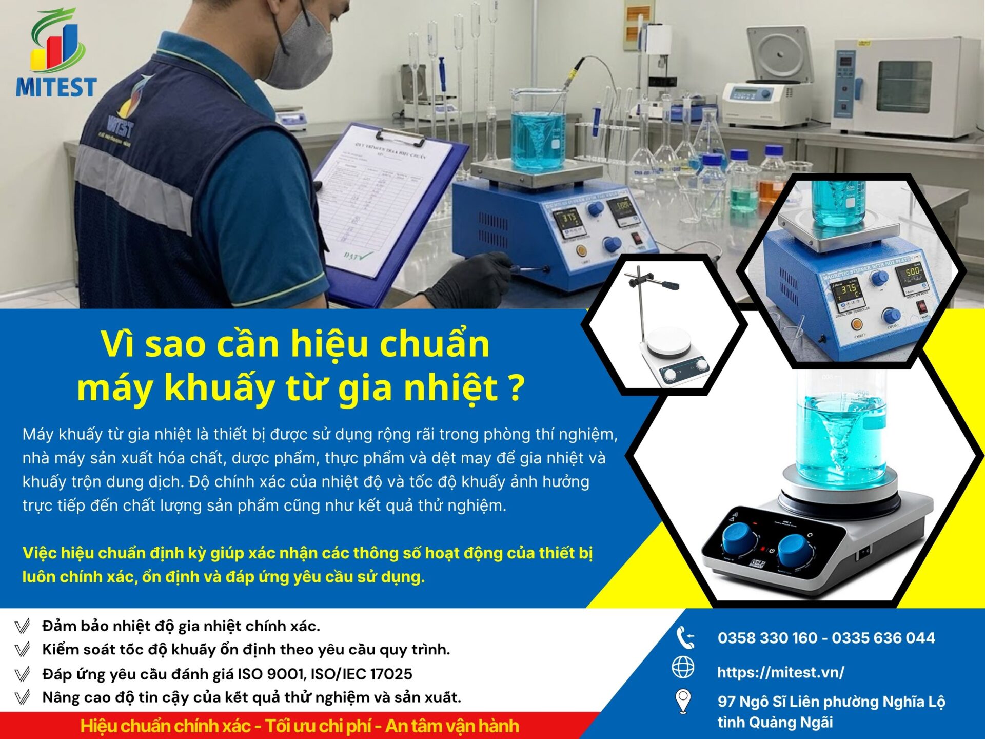 Hiệu chuẩn máy khuấy từ gia nhiệt Hiệu chuẩn máy khuấy từ gia nhiệt