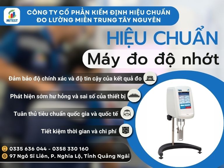 Hiệu chuẩn thiết bị đo độ nhớt