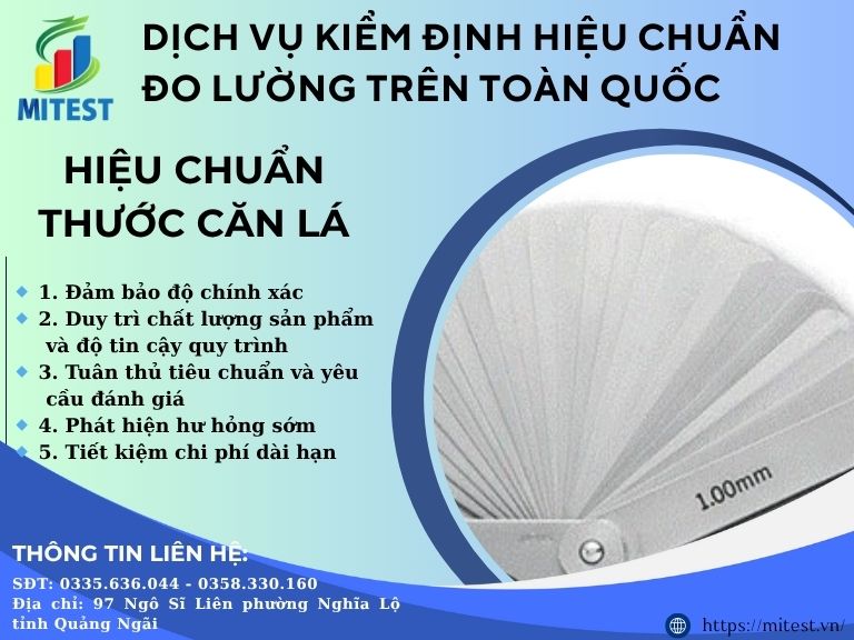 hiệu chuẩn thiết bị thước căn lá