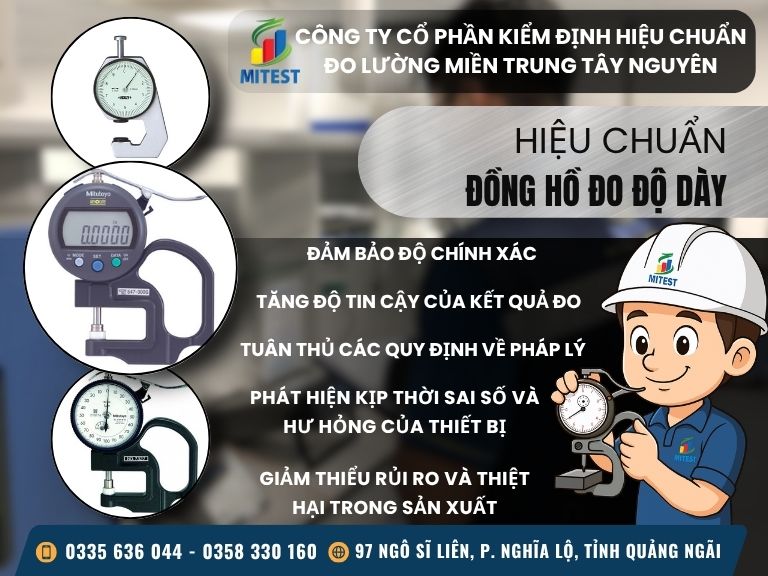Hiệu chuẩn thiết bị đo độ dày