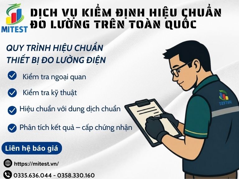 Hiệu chuẩn thiết bị đo độ dẫn điện Hiệu chuẩn thiết bị đo độ dẫn điện