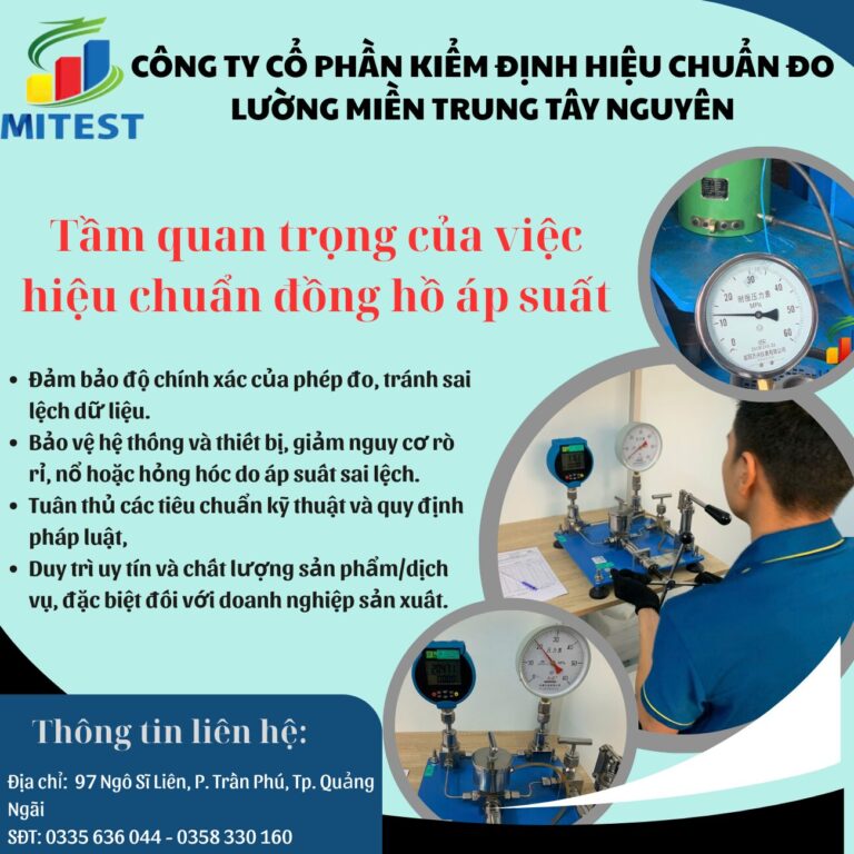 Hiệu chuẩn thiết bị đo lường áp suất