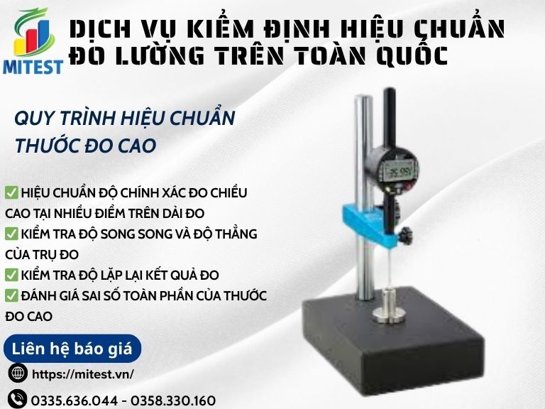 Hiệu chuẩn thước đo cao Hiệu chuẩn thước đo cao
