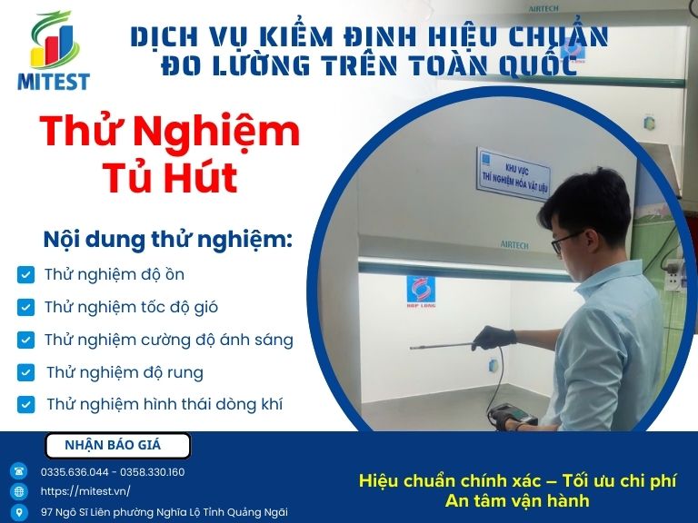 Thử nghiệm tủ hút