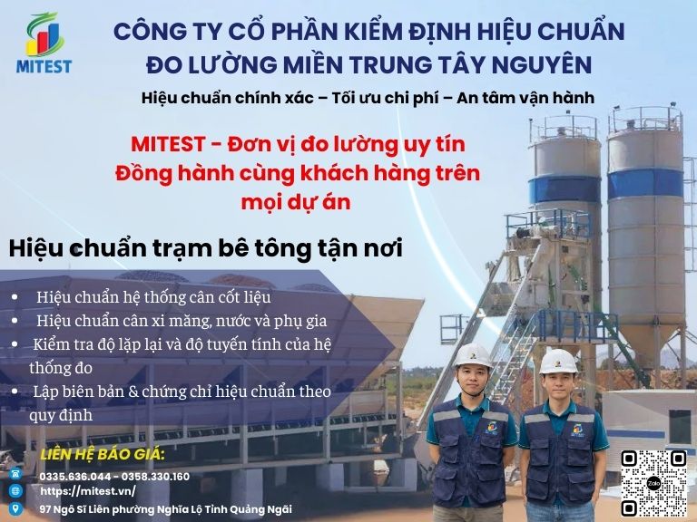 hiệu chuẩn Hiệu chuẩn trạm bê tông