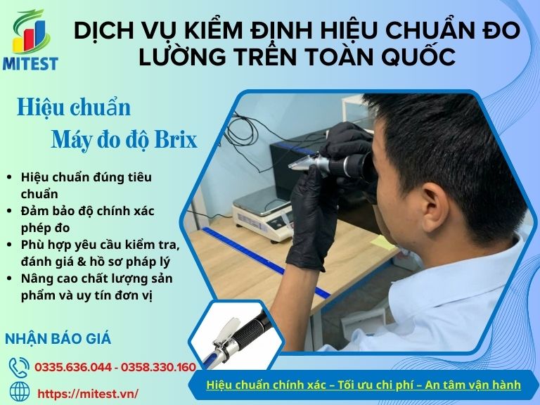 hiệu chuẩn Hiệu chuẩn máy đo độ Brix