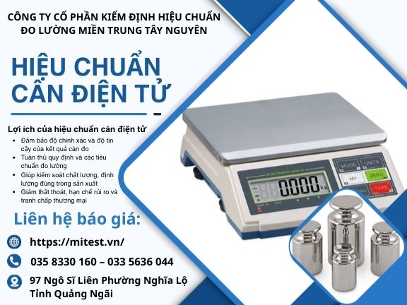 hiệu chuẩn Hiệu chuẩn cân diện tử