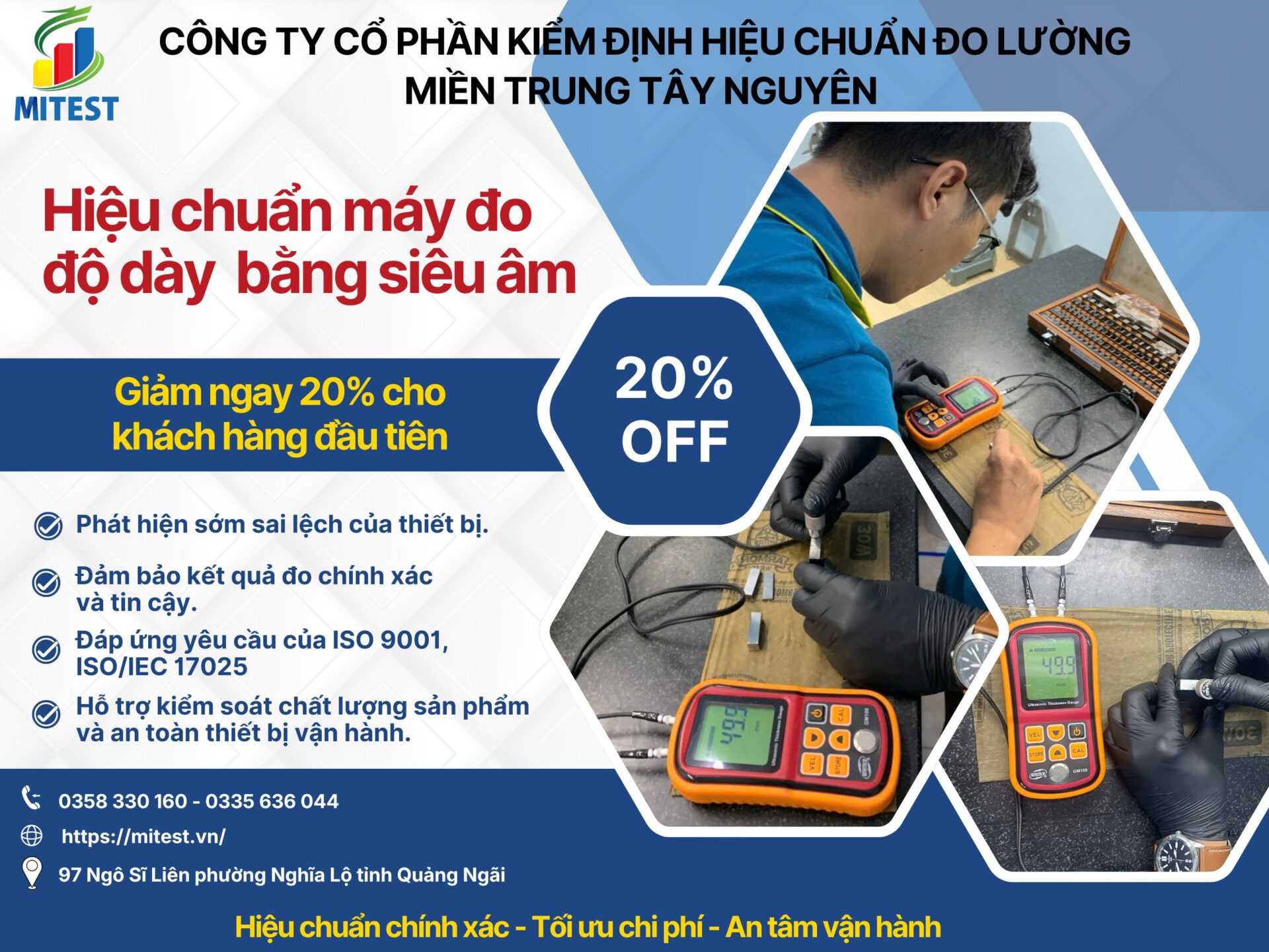 hiệu chuẩn Hiệu chuẩn máy đo độ dày bằng siêu âm