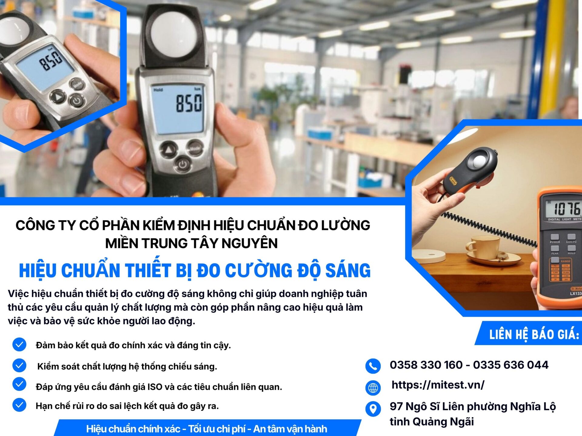 hiệu chuẩn Hiệu Chuẩn Thiết Bị Đo Cường Độ Sáng