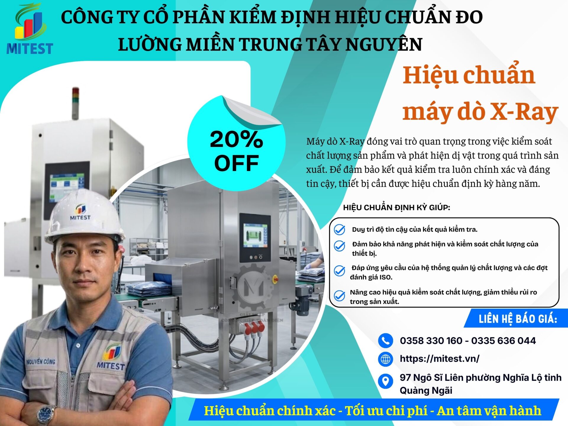 Hiệu chuẩn thiết bị máy dò X-ray