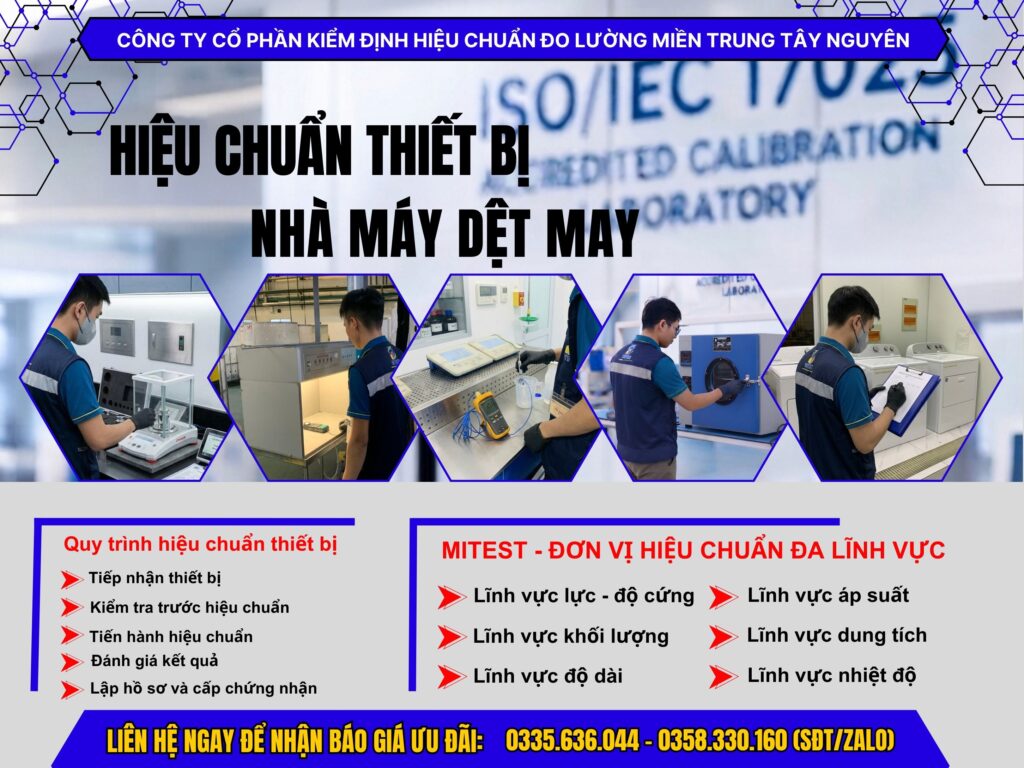 Hiệu chuẩn thiết bị nhà máy dệt may